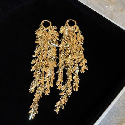 925 Sterling Silver Long Drop Earrings – Chain Dangle Earrings
