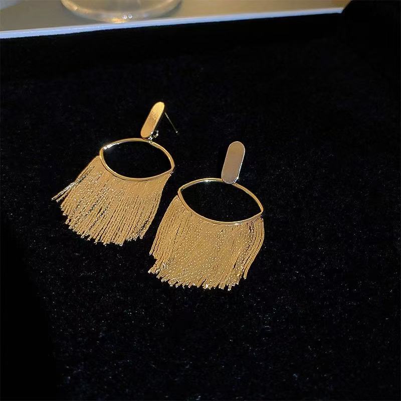 925 Sterling Silver Long Drop Earrings – Chain Dangle Earrings