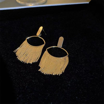 925 Sterling Silver Long Drop Earrings – Chain Dangle Earrings