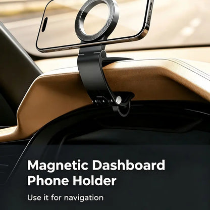 Magnetic Car Phone Holder | Dashboard & Sun Visor Foldable Mount