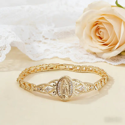 Gold Plated Virgin Mary Bracelet