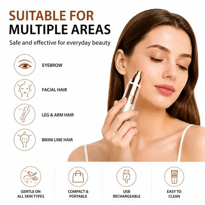 2 in 1 facial & eyebrow hair trimmer