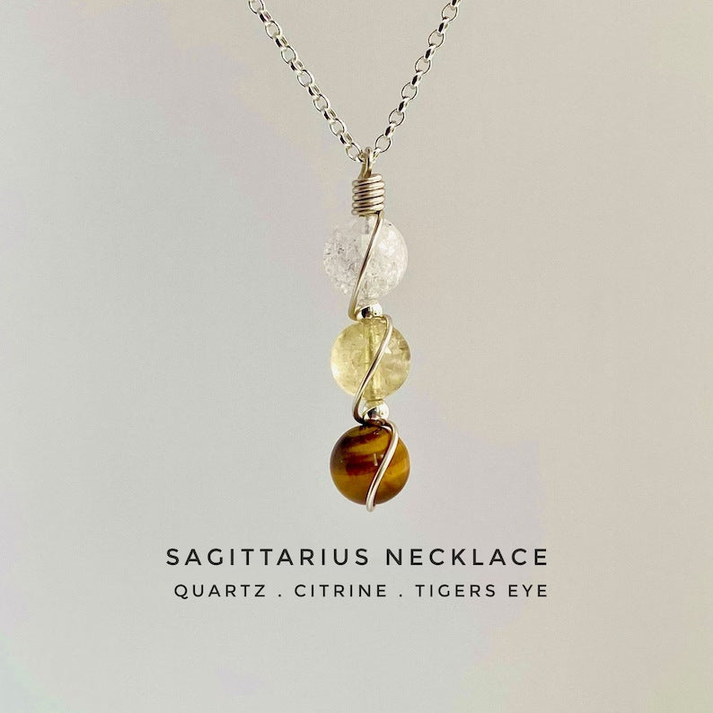 Handmade Zodiac Crystal Necklace