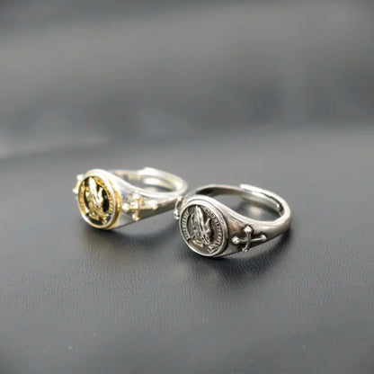 Praying Hands Faith Ring – Adjustable Open Band