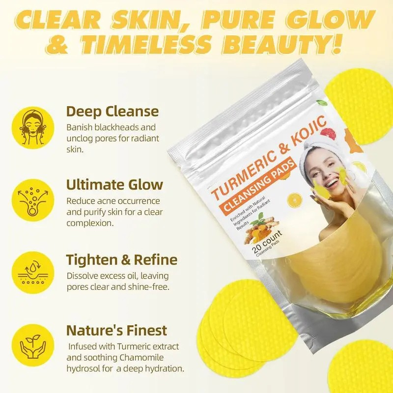 Turmeric & Kojic Cleansing Pads (20PCS)