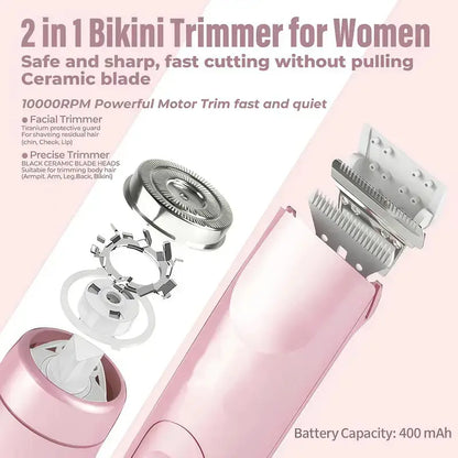 2-in-1 Painless Bikini Hair Trimmer