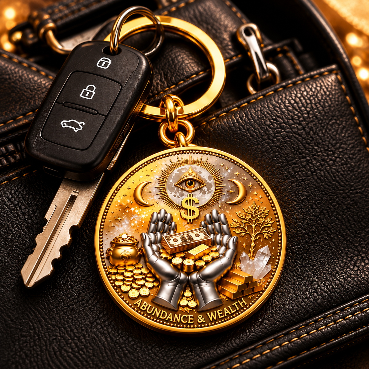 3D All-Seeing Eye Prosperity Keychain
