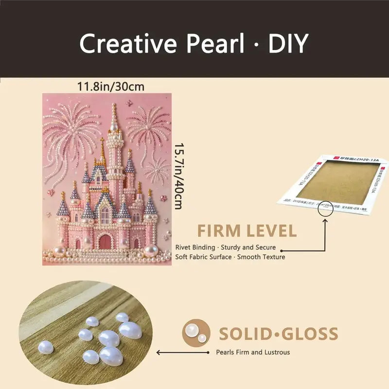 Fireworks Romantic Castle 5D Sparkling Diamond Painting Set