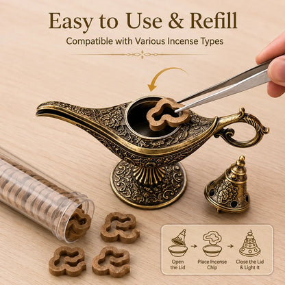 Vintage Aladdin Genie Lamp Incense Holder
