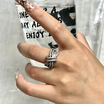 Sparkling Bow Statement Ring