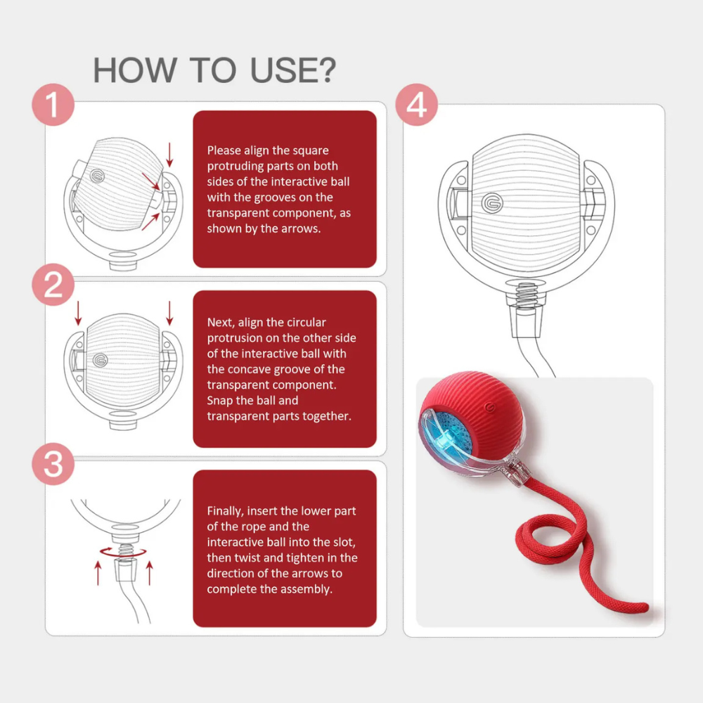 Interactive Rolling Ball Pet Toy