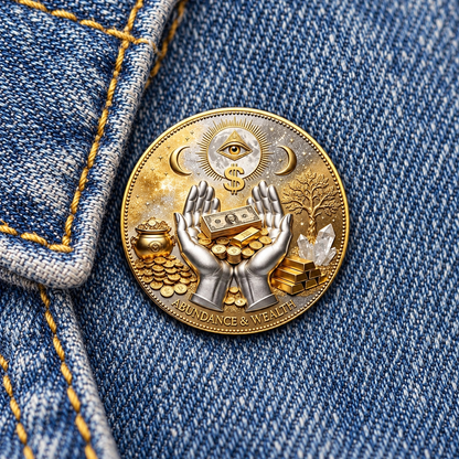 Wealth & Prosperity All-Seeing Eye Lucky Charm Brooch Pin
