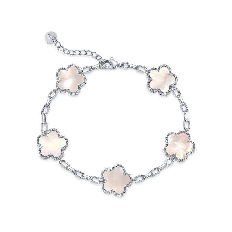 14K Gold-Plated Four-Leaf Clover Bracelet – Lucky Charm Jewelry for Women