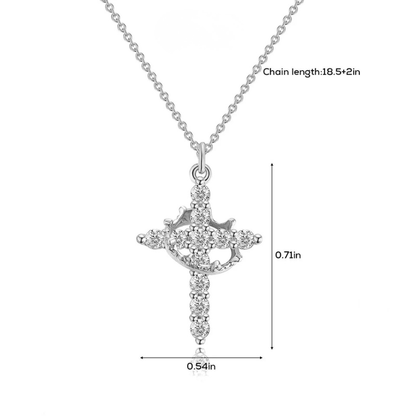 Crown Cross Pendant Necklace