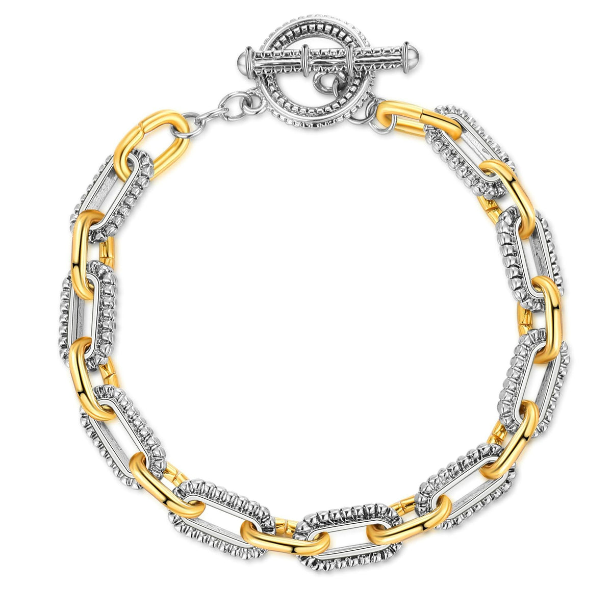 Adjustable Cable & Chain Bracelet Set