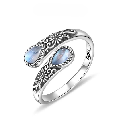 Vintage Moonstone Open Ring
