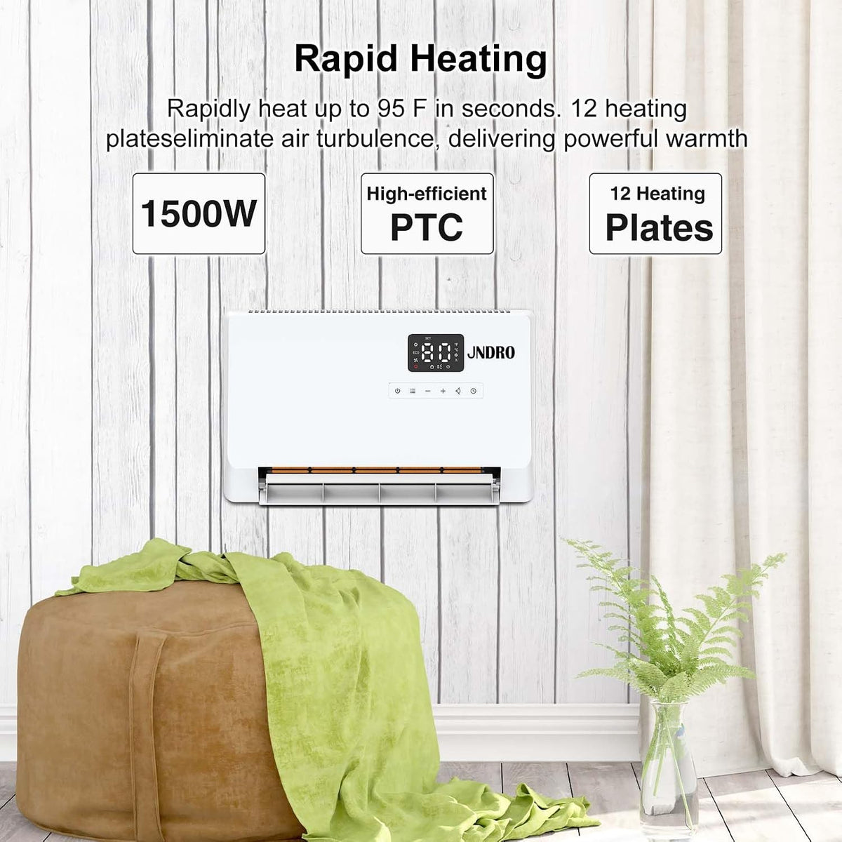 🚚 FREE SHIPPING |Black Friday Early Bird Deals-Wall-Mounted Space Heater with Thermostat and Remote Control