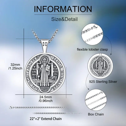 St. Benedict Medal Necklace – Christian Protection Pendant
