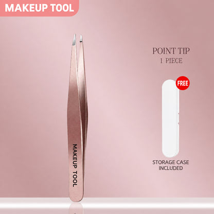 4-Piece High-Precision Stainless Steel Eyebrow Tweezer Set