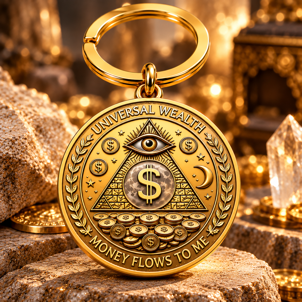 3D All-Seeing Eye Prosperity Keychain