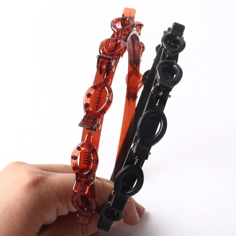 Hair Styling Headband with Clips, Anti-Slip Braiding Tool
