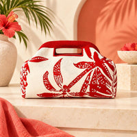 Red floral pattern