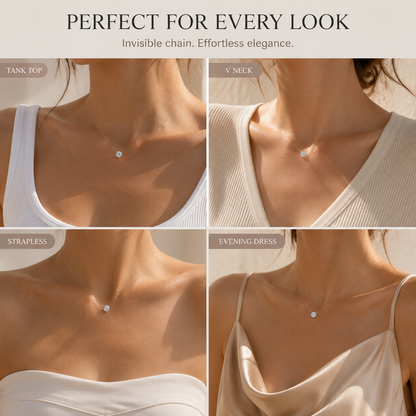 Invisible Floating Crystal Necklace