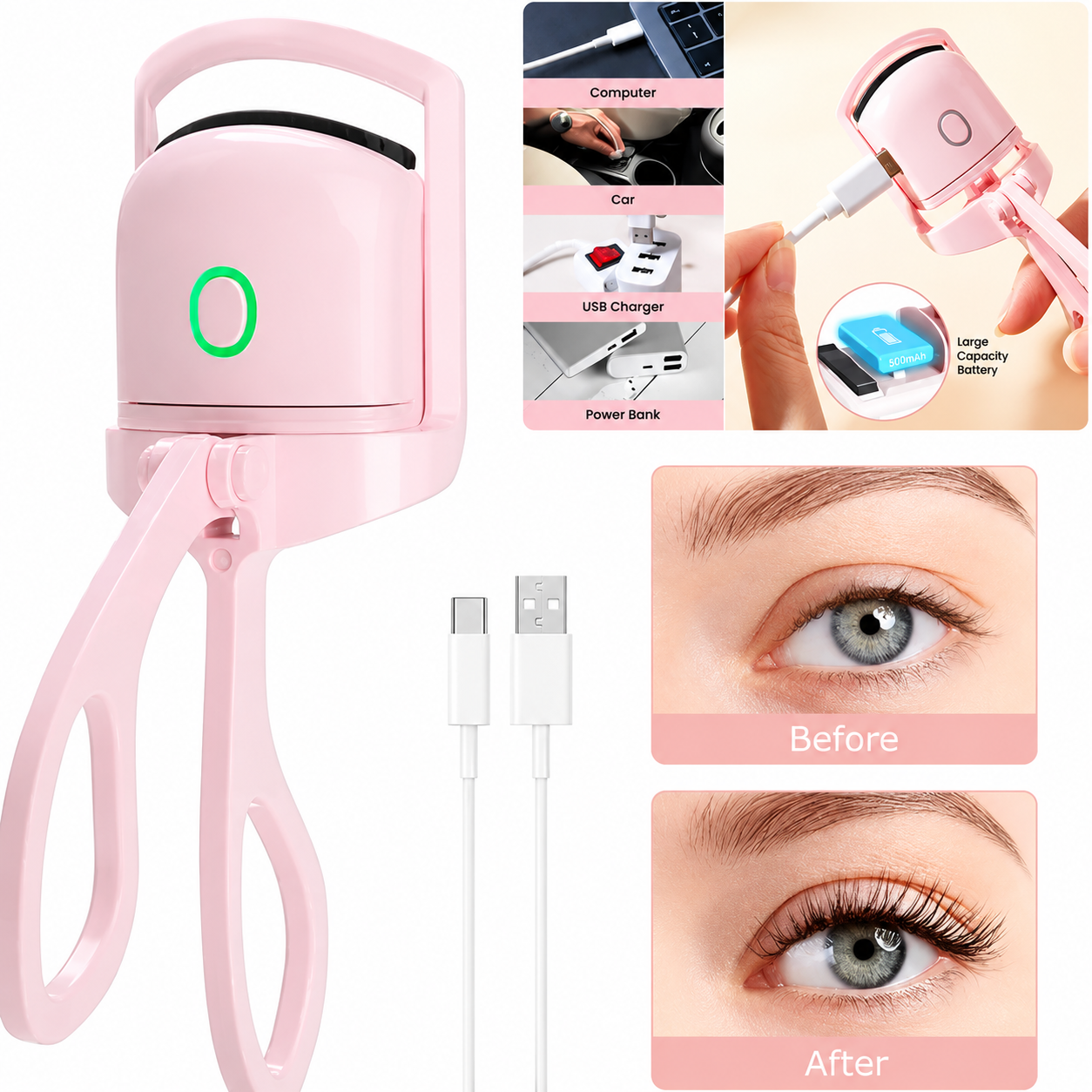 Instant Curl Heated Eyelash Curler
