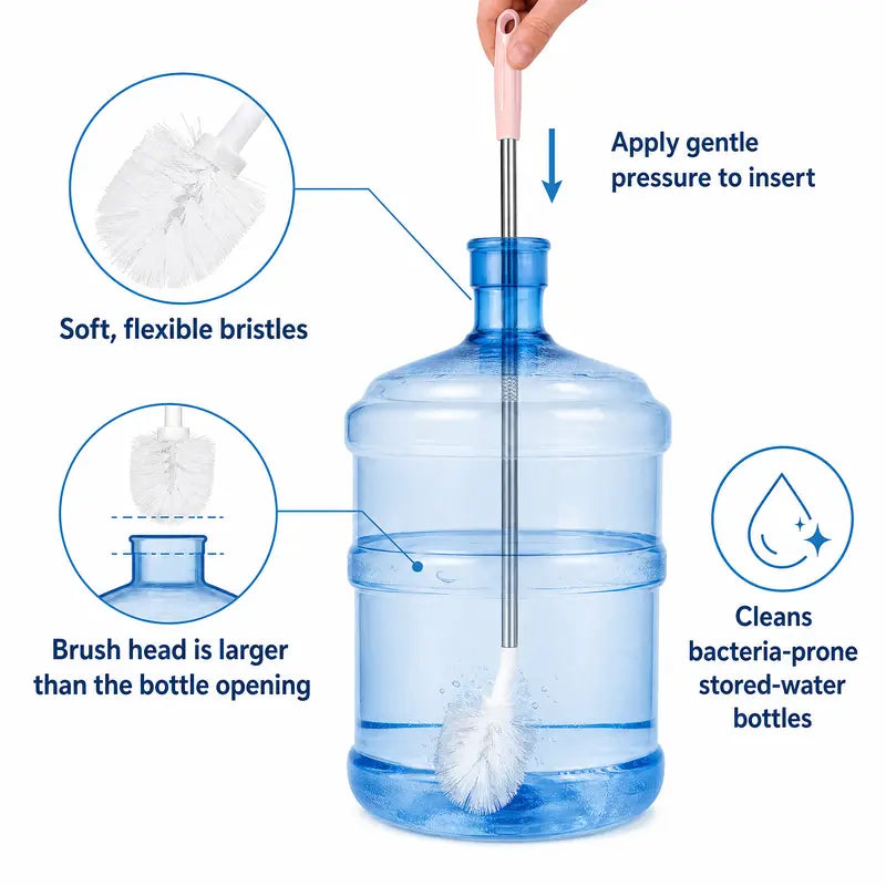 Extra Long 5-Gallon Water Bottle Cleaning Brush