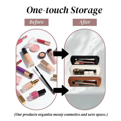 2PCS Clear Window Makeup Brush Bag