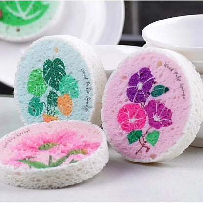 Eco-Friendly Cellulose Scrubber Pads (4-Pack)
