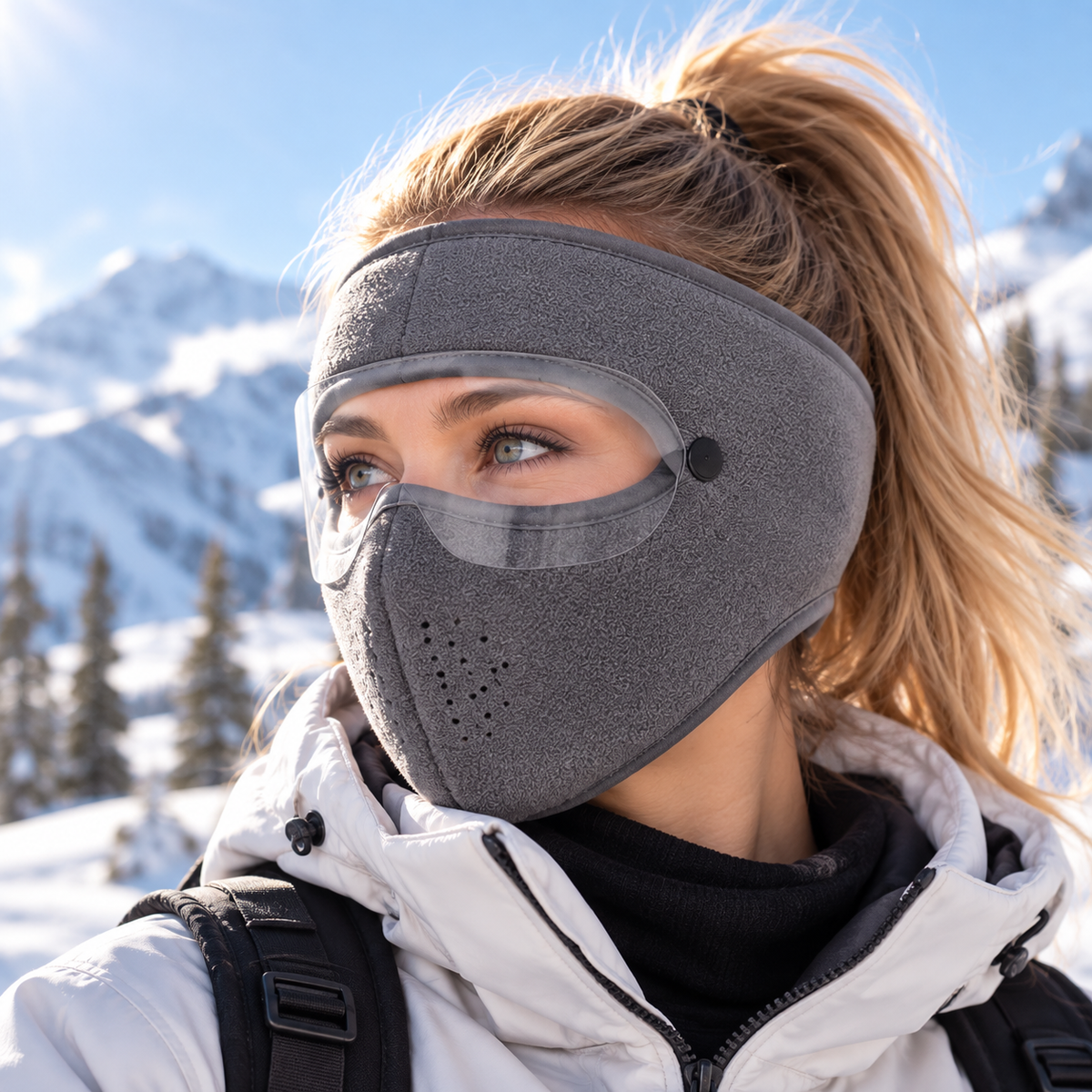 Winter Thermal Face Mask with Detachable Goggles