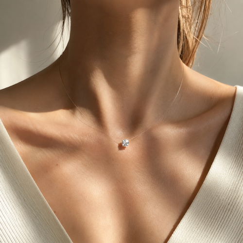 Invisible Floating Crystal Necklace