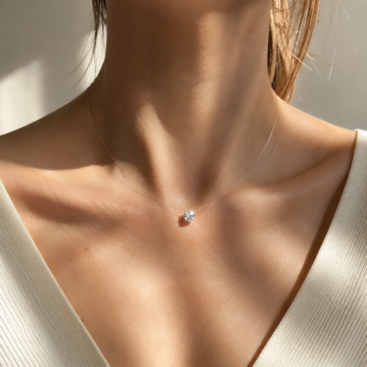 Invisible Floating Crystal Necklace