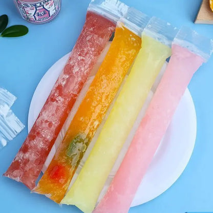 100-Pack Disposable Ice Pop Bags with Funnel