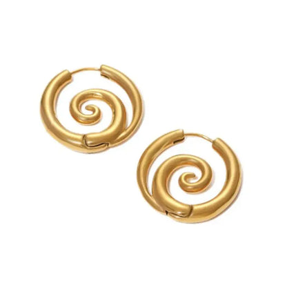 Gothic Spiral Hoop Earrings