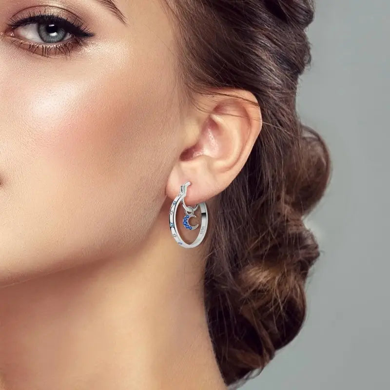 Celestial Sun & Moon Hoop Earrings