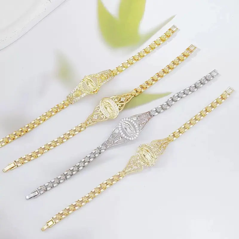 Gold Plated Virgin Mary Bracelet