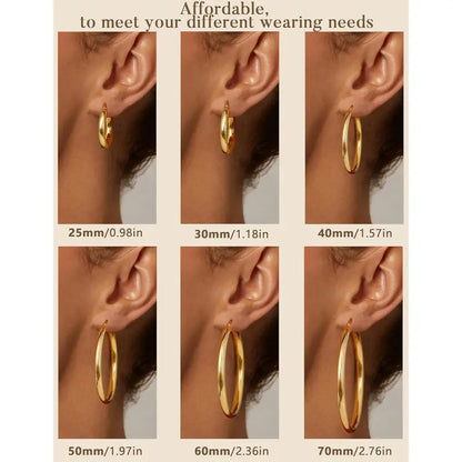 Women’s 925 Sterling Silver Gold Hoop Earrings