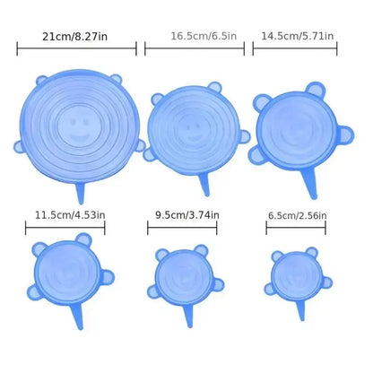 Reusable Stretch Silicone Bowl Lids (6-Pack)