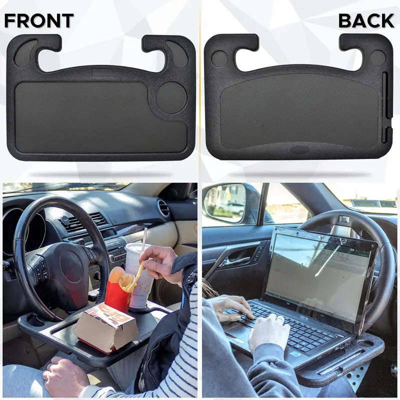2-in-1 Car Steering Wheel Desk & Food Tray