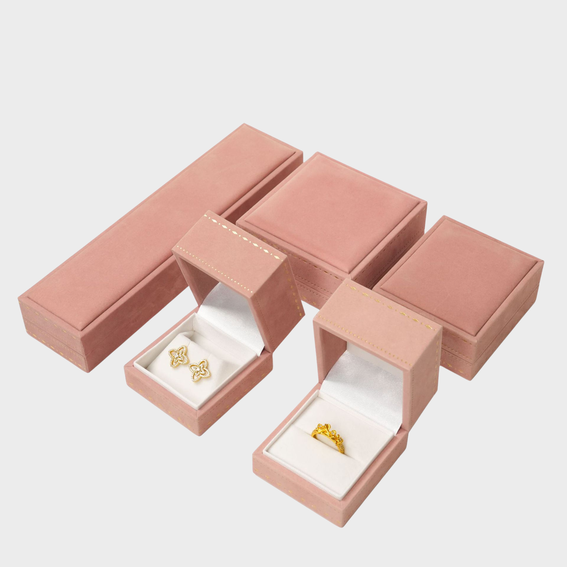 Blush Velvet Jewelry Gift Box