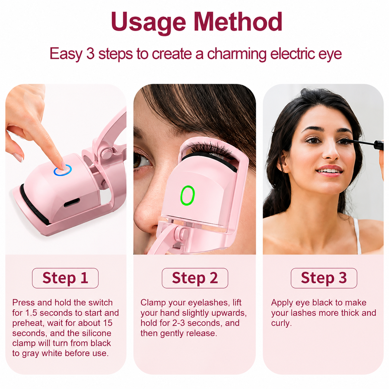 Instant Curl Heated Eyelash Curler