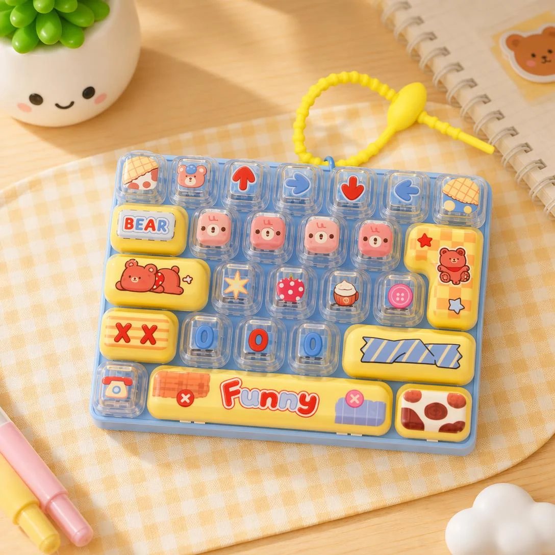 26-Key Mini Mechanical Keyboard Fidget Toy Keychain