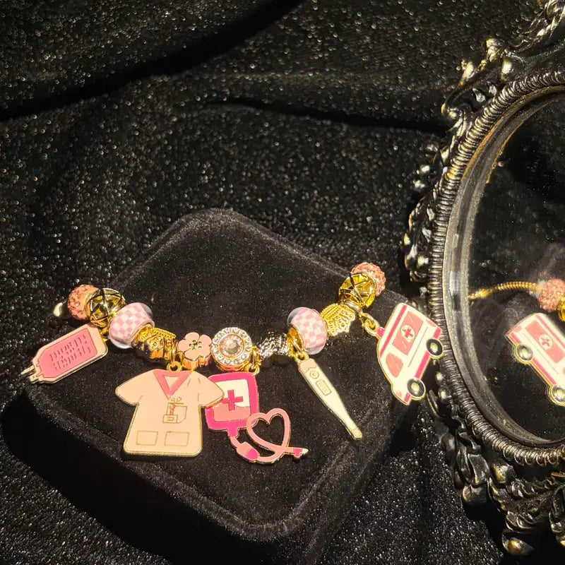 Women’s Multi-Charm Beaded Bracelet