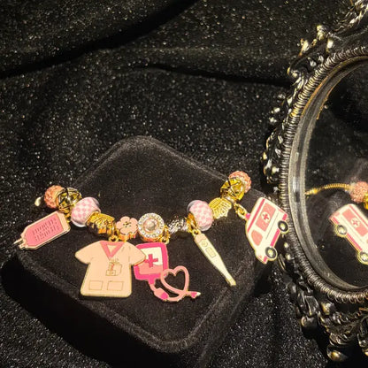 Women’s Multi-Charm Beaded Bracelet