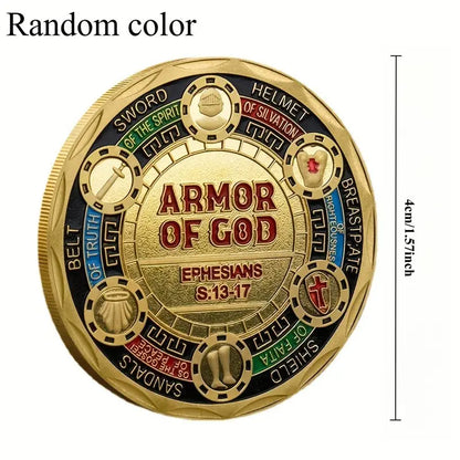Replica “Full Armor God” Metal Challenge Collectible, Unique Desktop Decor, Ideal for Holiday Party Prizes
