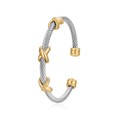 Adjustable Cable & Chain Bracelet Set