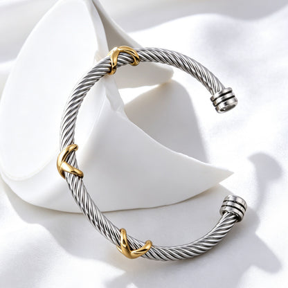 Adjustable Cable & Chain Bracelet Set