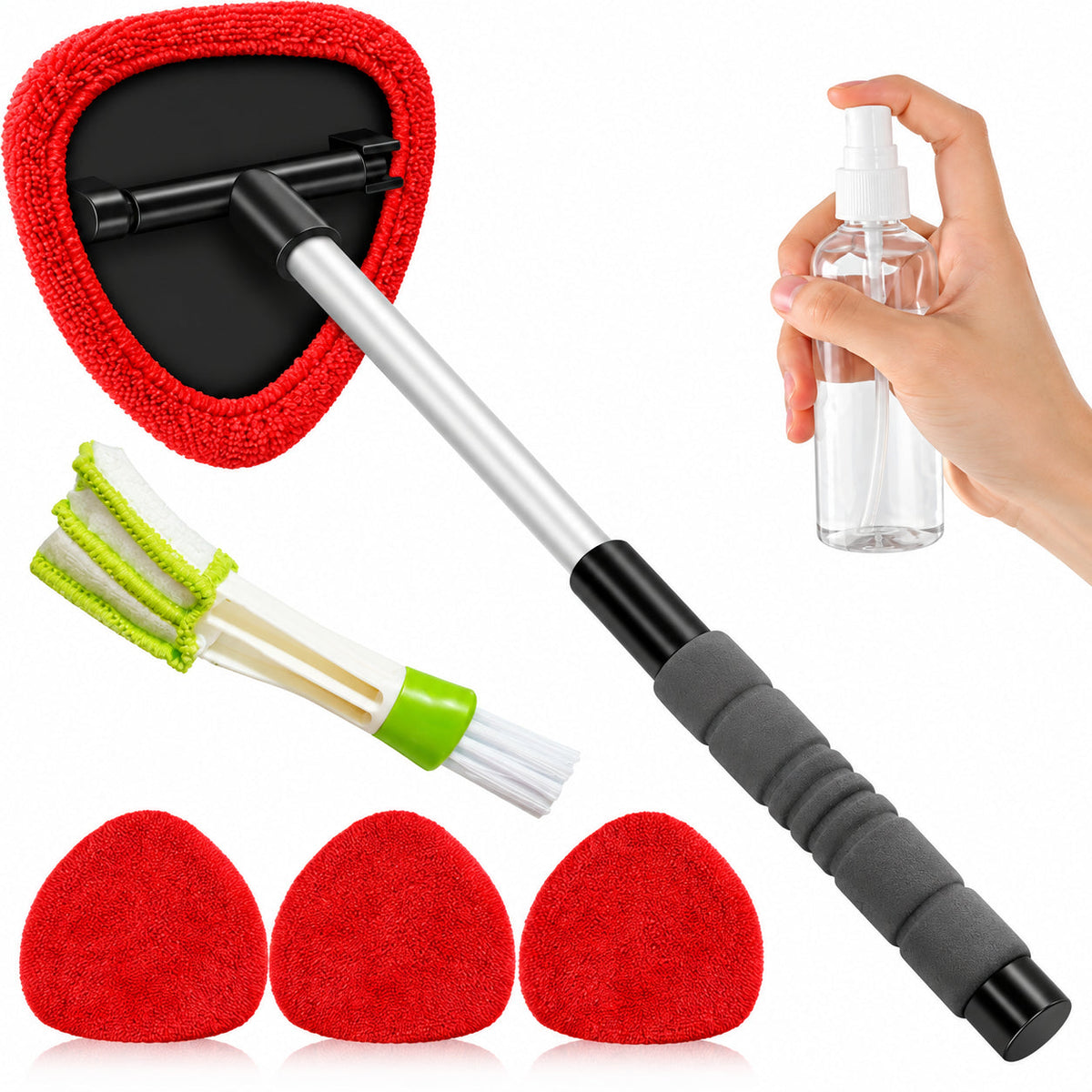 🔥 Windshield Cleaning Tool, Microfiber Car Window Cleaner